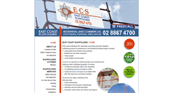 Desktop Screenshot of eastcoastscaffolding.com.au